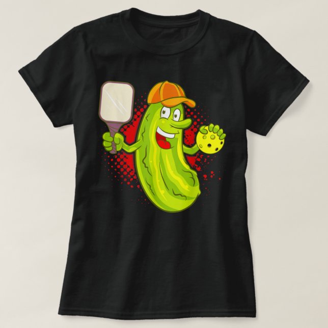Camiseta Pickleball Pickle Paddle Engraçado Humor Sports 54 (Frente do Design)