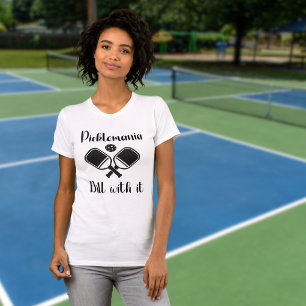 Camiseta Pickleball Picklemania Dill Com Tiro Engraçado