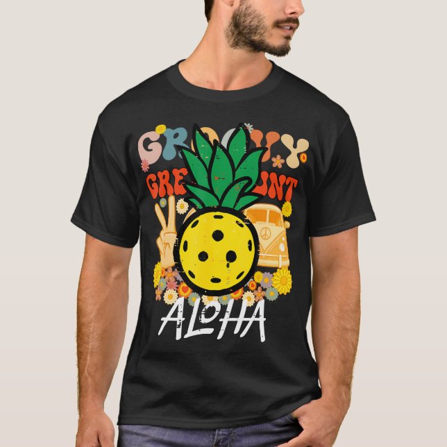 Camiseta Pickleball Pineapple Aloha Pickle Ball Hawaii Men (Frente)