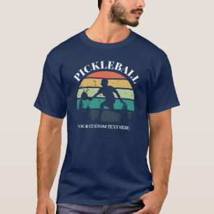 Camiseta Pickleball Pôr do Sol Legal Legal Vintage Texto Pe