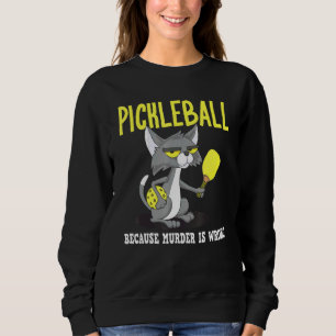 Camiseta Pickleball porque o assassinato é um gato maluco d
