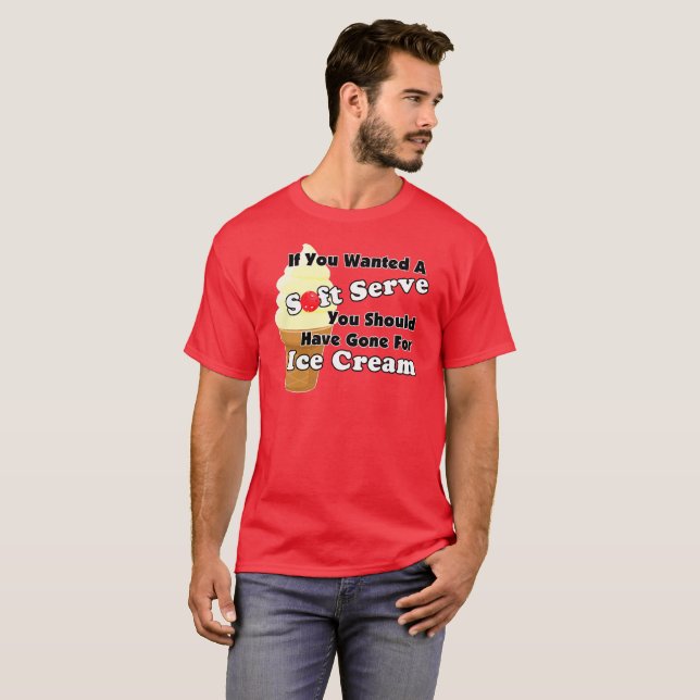 Camiseta Pickleball Soft Serve? Ir para o Sorvete em vez di (Frente Completa)