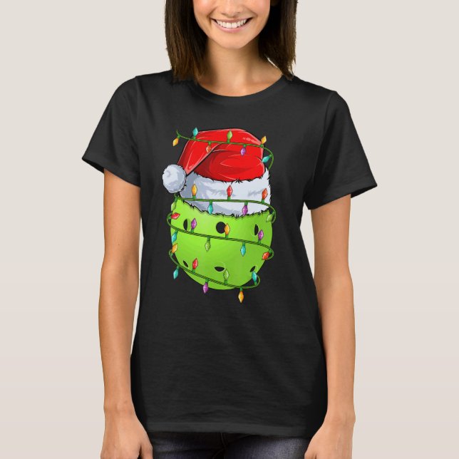 Camiseta Pickleball Sports Xmas Lights Pickleball Christma (Frente)