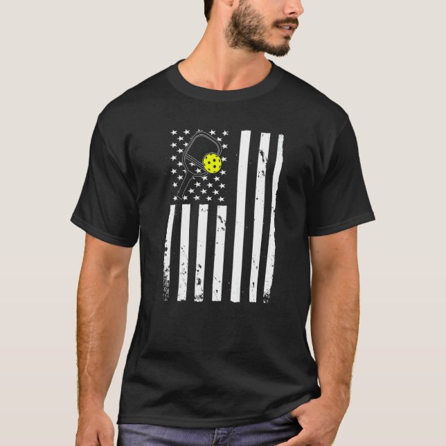 Camiseta Pickleball Team  USA American Flag (Frente)