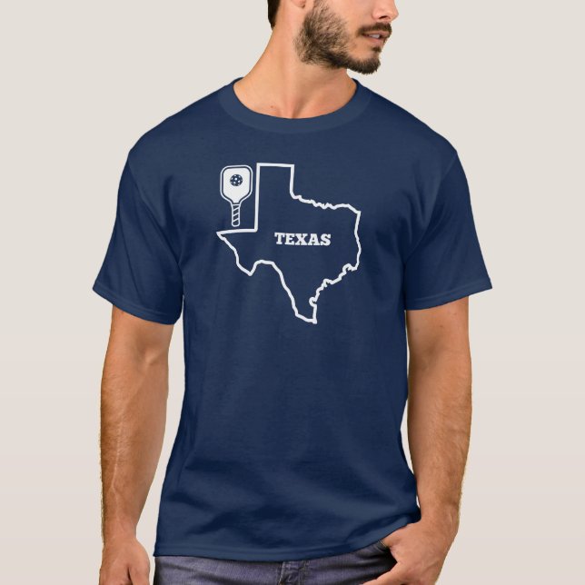 Camiseta Pickleball Texas Map (Frente)