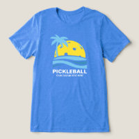 Pickleball Tropical Palm Tree Sun Seu Texto Person