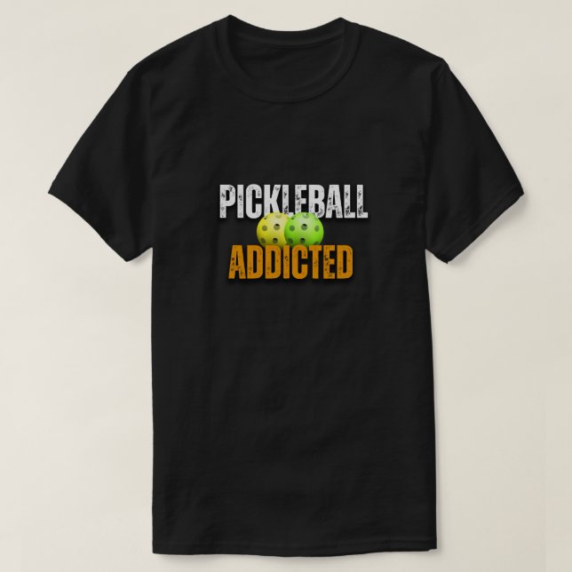 Camiseta Pickleball viciado, picleball (Frente do Design)