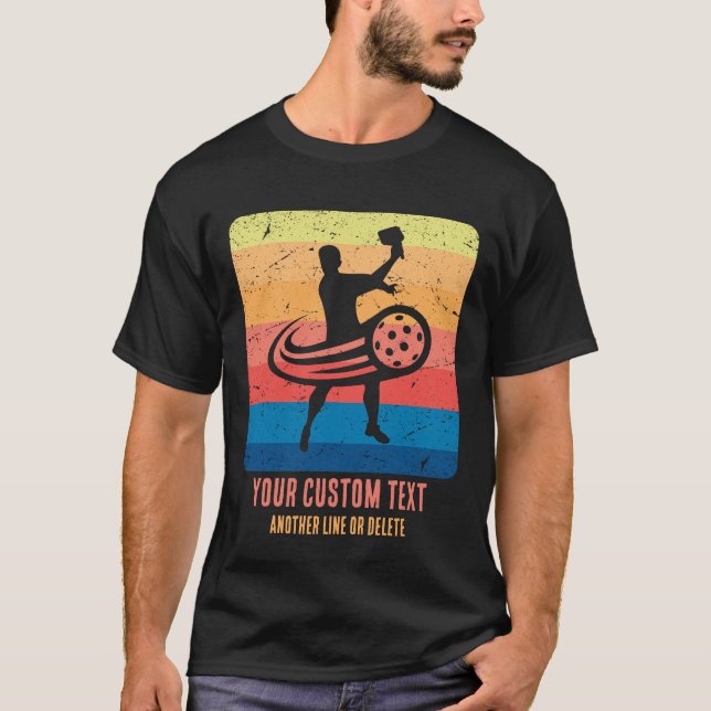 Camiseta Pickleball vintage surf e serve (Frente)