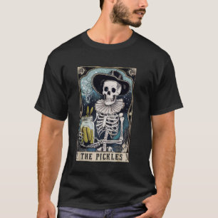 Camiseta Pickles Engraçado Tarot Card Skeleton Canning Seas