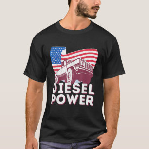Camiseta Pickup Mecânico diesel de bandeira americana
