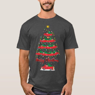 Camiseta Pickup Truck Xmas Lighting Papais noeis Pickup Tru
