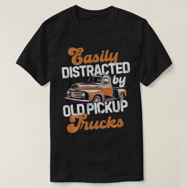 Camiseta Pickups Antigos 2 (Frente do Design)