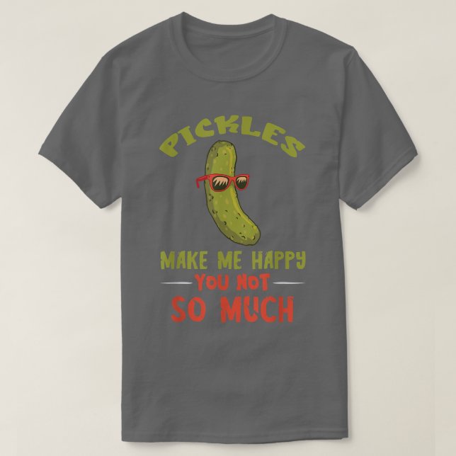 Camiseta Picle Me Faz Feliz Vegan Comida Picle Veget (Frente do Design)