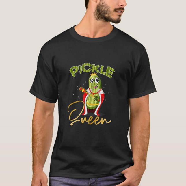 Camiseta Picle Queen Vegan Cucumber Vegetal (Frente)
