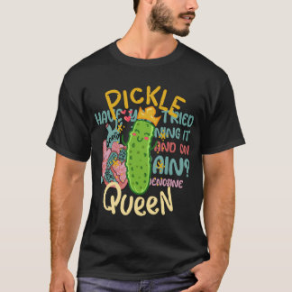 Camiseta Picle Queen Vegan Engraçado Pepino Vegetal