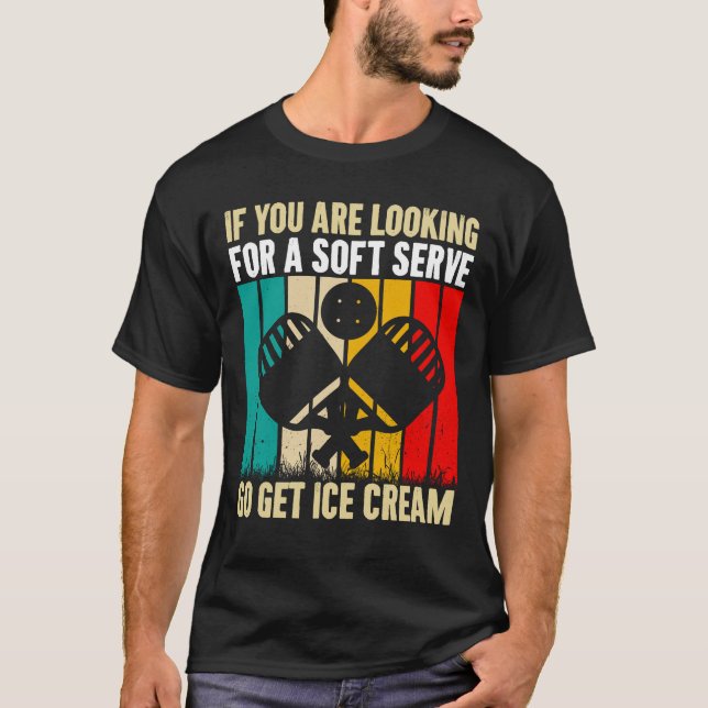 Camiseta Picleball Engraçado de Sorvete de Soft Serve Pickl (Frente)