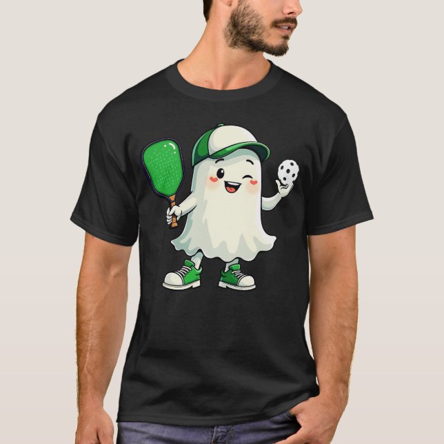 Camiseta Picleball Fantasma Bonito Pickleball Paddle Hallow (Frente)