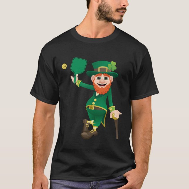 Camiseta Picleball Leprechauns Dia de São Patrício (Frente)