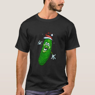 Camiseta Picles Christmas Lights Happy dancing dill pickle