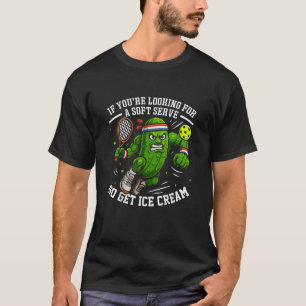 Camiseta Picles Engraçados Jogando Pickleball