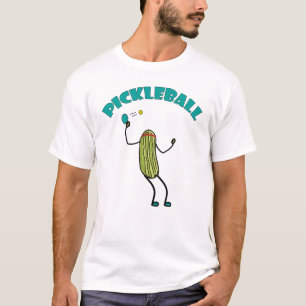 Camiseta Picles Engraçados Jogando Pickleball