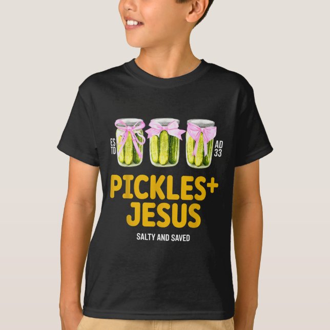 Camiseta Picles Jesus Salgados E Salvos Picles Jesus Engraç (Frente)