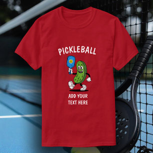 Camiseta Picles Personalizados Jogando Pickleball Engraçado
