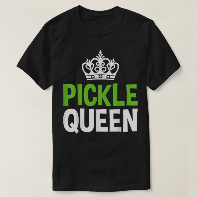 Camiseta Picles Queen Vegan Engraçado Vegetal (Frente do Design)