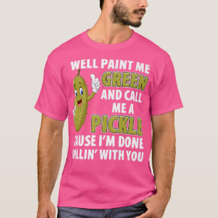 Camiseta Picles Verdes Engraçados Dillin Piada Pun Vegetari