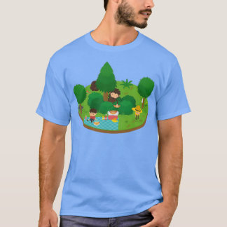 Camiseta Picnic flutuante de Sasquatch furtivo
