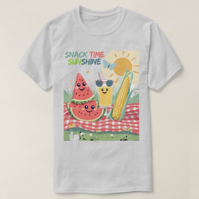 Camiseta Picnic Pals – Summer Snack Squad (Frente do Design)