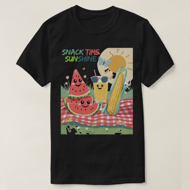 Camiseta Picnic Pals – Summer Snack Squad (Frente do Design)