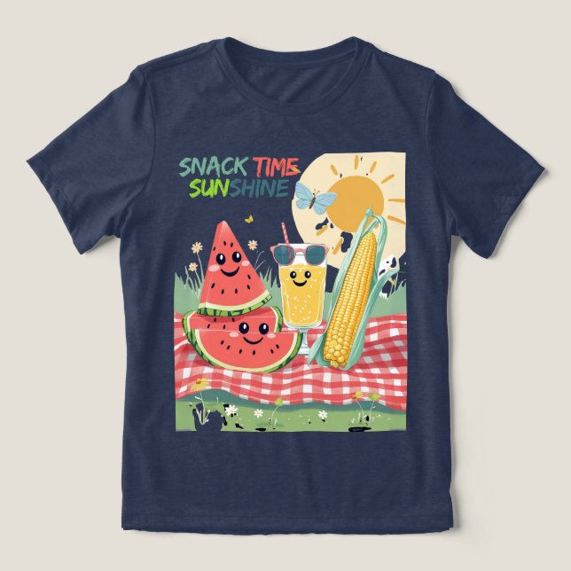 Camiseta Picnic Pals – Summer Snack Squad (Design frontal)