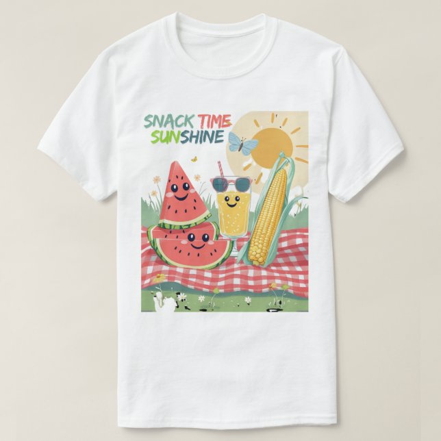 Camiseta Picnic Pals – Summer Snack Squad (Frente do Design)