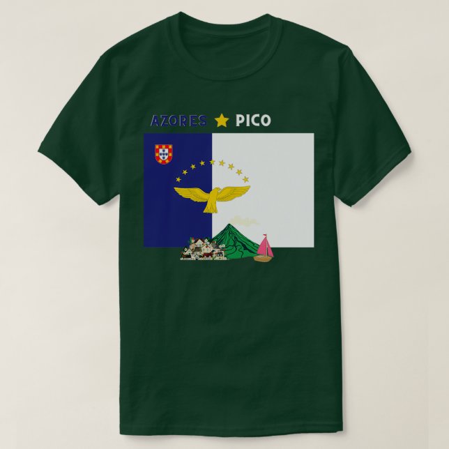 Camiseta Pico Açores (Frente do Design)