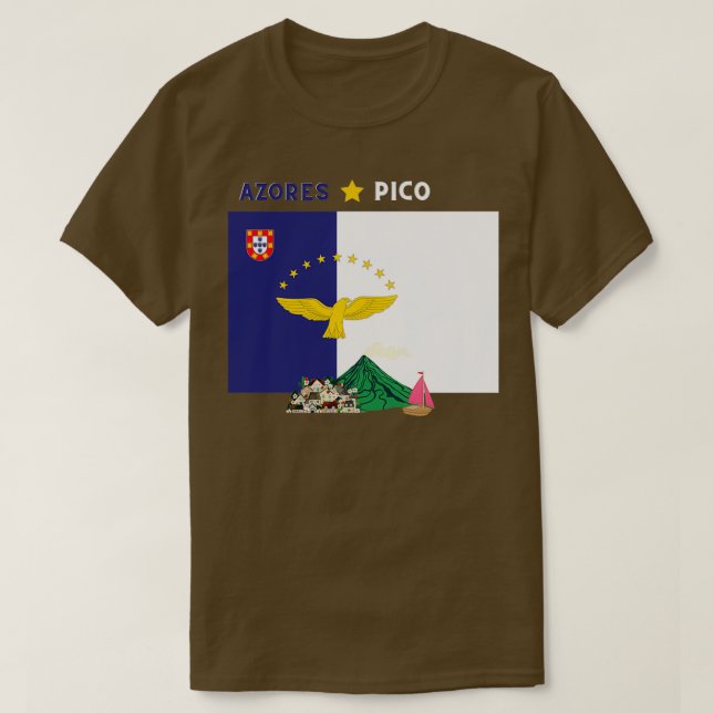 Camiseta Pico Açores (Frente do Design)