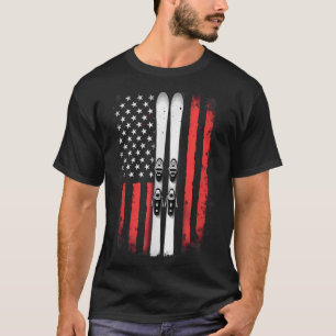 Camiseta Pico de Esqui Alpino do Bandeira Americano _5