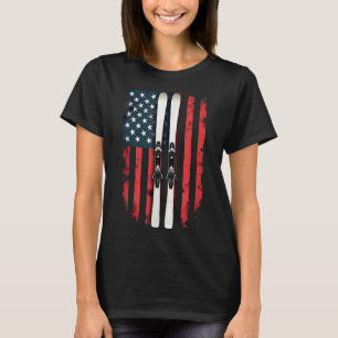 Camiseta Pico de Esqui Alpino do Bandeira Americano _6