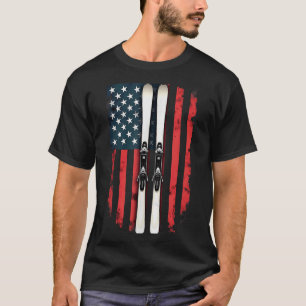 Camiseta Pico de Esqui Alpino do Bandeira Americano _6