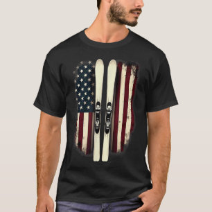 Camiseta Pico de Esqui Alpino do Flag Americano _4
