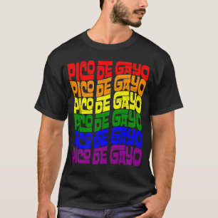 Camiseta Pico De Gayo Gay LGBT Orgulho Lésbico Para Homens