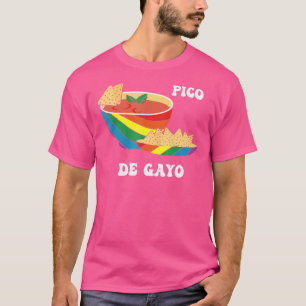 Camiseta Pico De Gayo Rainbow Mexicano LGBT Lésbica Gay Pri