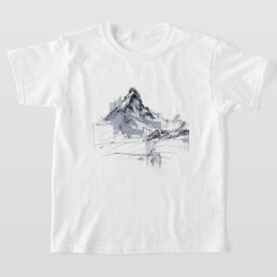 Camiseta Pico de montanha abstrato