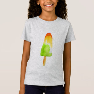 Camiseta picolé de laranja-limão Verão gelado-bloqueio-pop
