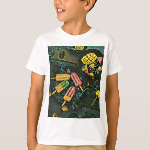 Camiseta picolé de sorvete colorida