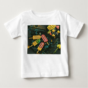 Camiseta picolé de sorvete colorida