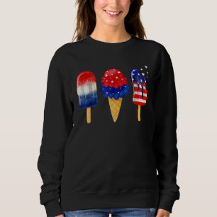 Camiseta Picolé do Dia 4 de Julho Bandeira Americana Patrió
