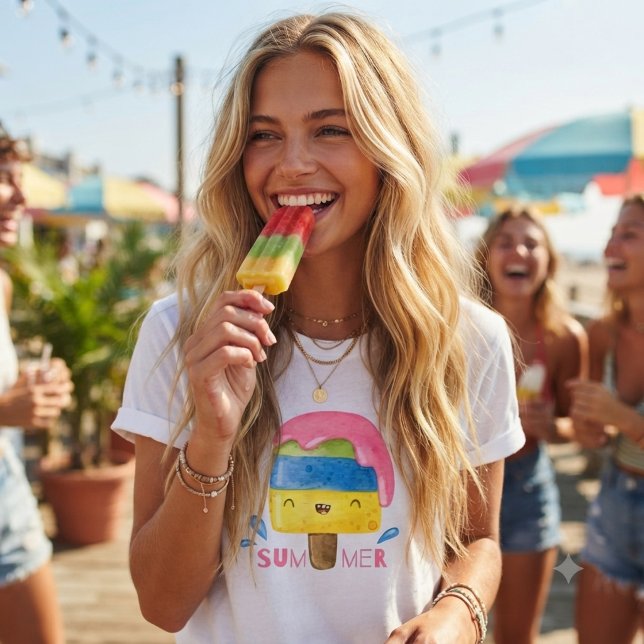 Camiseta Picolé excêntrico engraçado de verão (Criador carregado)