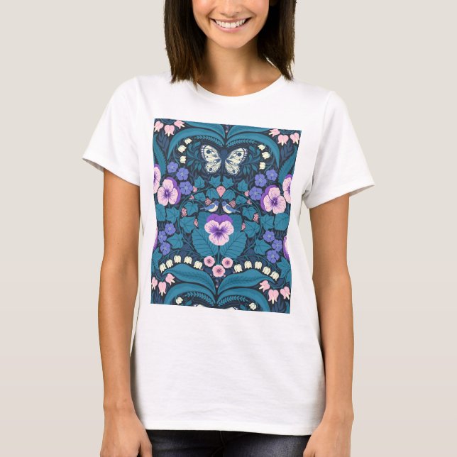 Camiseta Picos, aves e borboletas (Frente)