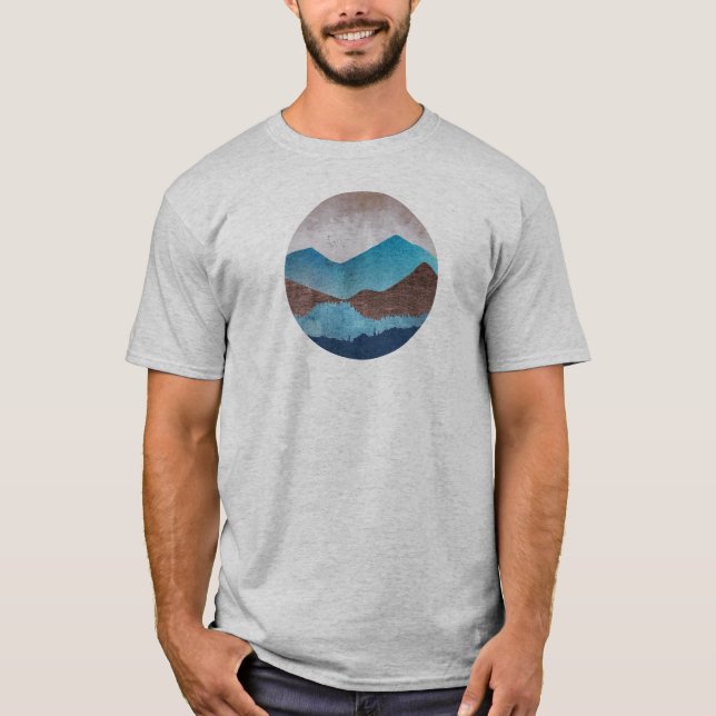 Camiseta Picos da Montanha Azul (Frente)